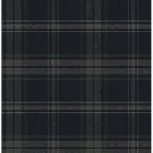 NextWall -  Dark Blue and Evergreen Sennehill Plaid P Blue